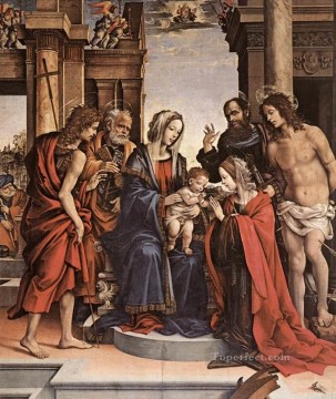 聖カタリナの結婚 1501年 クリスチャン・フィリッピーノ・リッピ Oil Paintings